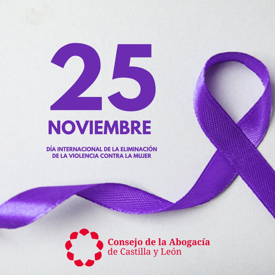 Hoy, #25N, conmemoramos el #DíaContraLaViolenciaDeGénero.

Desde el #CACYL reiteramos nuestro compromiso con la defensa de los derechos de las víctimas y la erradicación de toda forma de violencia.

Compartimos el manifiesto de la <a href="/Abogacia_es/">Abogacía Española</a> 👉 abogacia.es/actualidad/not…