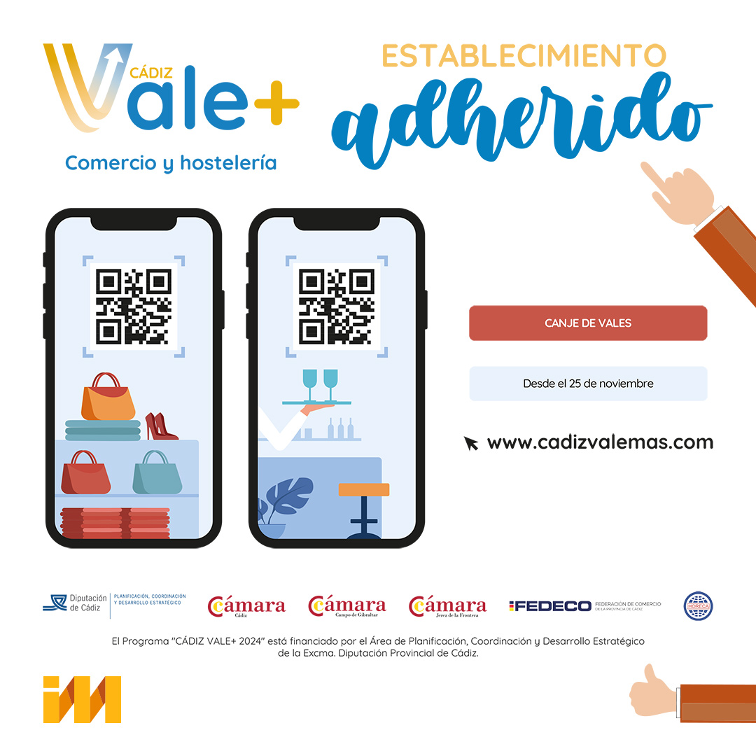 Infomego's tweet image. 🎉 ¡Vuelve la iniciativa Cádiz Vale+ y nosotros estamos adheridos!
😲 ¡Hasta el 50% de descuento en tus compras! 50€ por persona.
📆 Regístrate y consigue tus vales a partir del 25 de noviembre.
#CádizValeMás #DiputaciónDeCádiz #infomego #Descuentos #Promoción #vejerdelafrontera