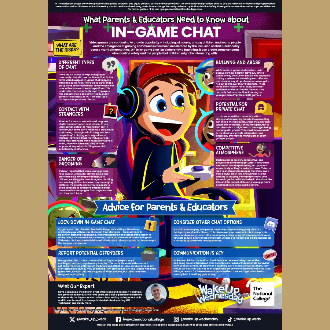 What Parents &amp; Carers need to know about in-game-chat! See post for information.