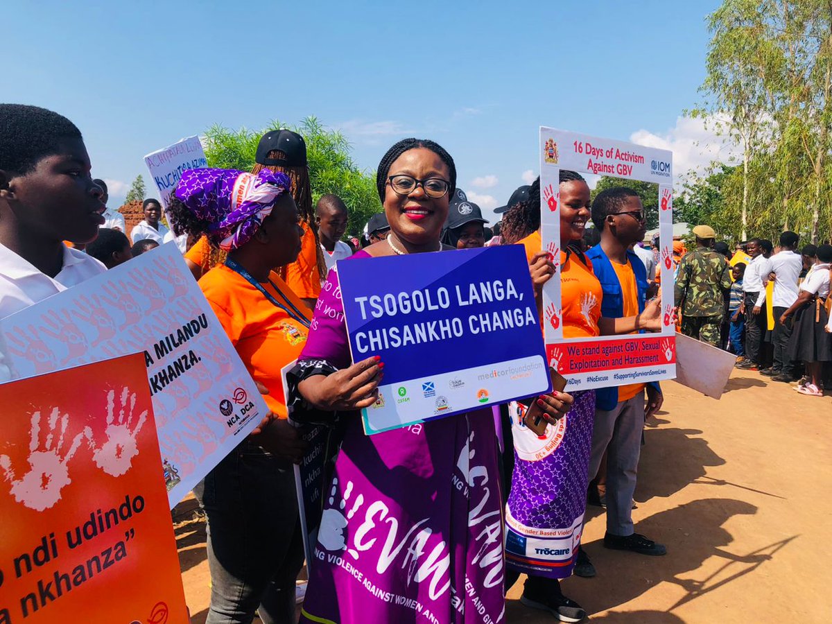 We are in  Phalombe  for the official launch of the #16DaysofActivism 
Her Excellency Madame Monica Chakwera, First Lady of The Republic of Malawi presided over the event &amp; appreciated our work on ending #GBV, particularly the mobile courts initiative t
#16DaysofActivism
#NotoGBV