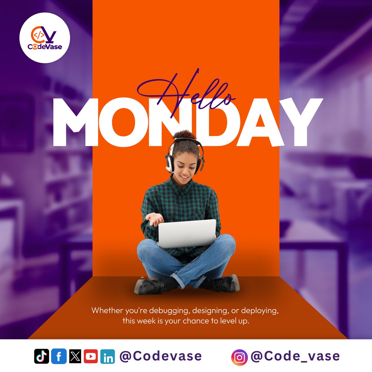 codevase's tweet photo. 💻 New Week, New Challenges! 🚀
Every bug is a lesson, and every solution is a step toward greatness. Keep pushing, keep coding, and make this week count!
#NewWeekNewGoals #CodeWithConfidence #ProgrammerLife https://t.co/uhc0NIMO6l