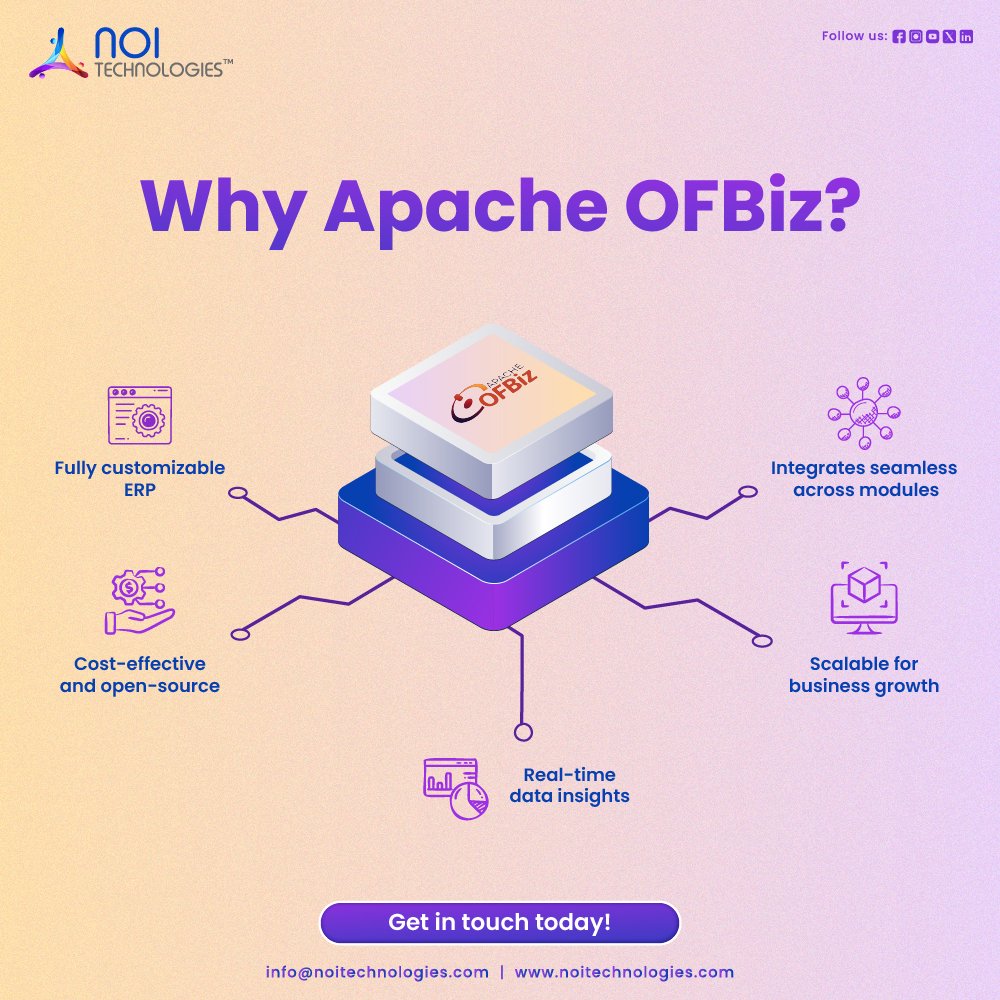 fulfillor's tweet image. Why Choose Apache OFBiz?
Empower your business with a fully customizable, cost-effective, and open-source ERP solution tailored to your needs.
noitechnologies.com
#ApacheOFBiz #OpenSourceERP #RetailERP #ERPDevelopment #CustomizableERP #NOITechnologies #BusinessSolutions