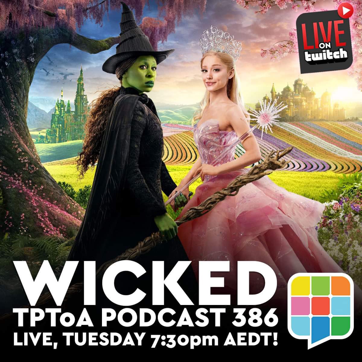 Come dancing through life and defy some gravity with us as we check out <a href="/wickedmovie/">Wicked: For Good</a> Tuesday at 7:30pm AEDT. At bit.ly/TPTOATwitch. It’s going be pop-u-lar!