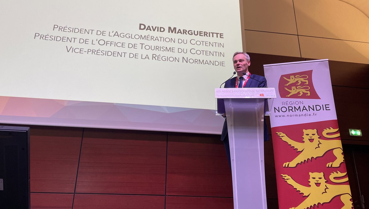 David Margueritte (@dmargueritte) on Twitter photo Ouverture des assises du tourisme normand. Je me félicite que la <a href="/RegionNormandie/">Région Normandie</a> ait choisi <a href="/leCotentin/">Agglomération du Cotentin</a> et <a href="/Cite_de_la_Mer/">La Cité de la Mer</a> pour organiser cette rencontre annuelle du tourisme en Normandie.
Nous sommes devenus le 1er office de tourisme de Normandie avec la fusion de 10 offices Ouverture des assises du tourisme normand. Je me félicite que la <a href="/RegionNormandie/">Région Normandie</a> ait choisi <a href="/leCotentin/">Agglomération du Cotentin</a> et <a href="/Cite_de_la_Mer/">La Cité de la Mer</a> pour organiser cette rencontre annuelle du tourisme en Normandie.
Nous sommes devenus le 1er office de tourisme de Normandie avec la fusion de 10 offices