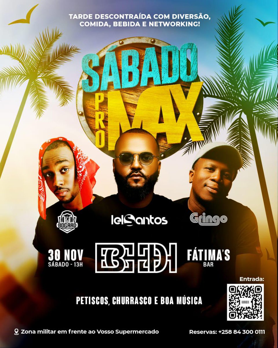 EdsonNhamuxando's tweet photo. Sábado, don't miss it. https://t.co/H6s0P89d2d