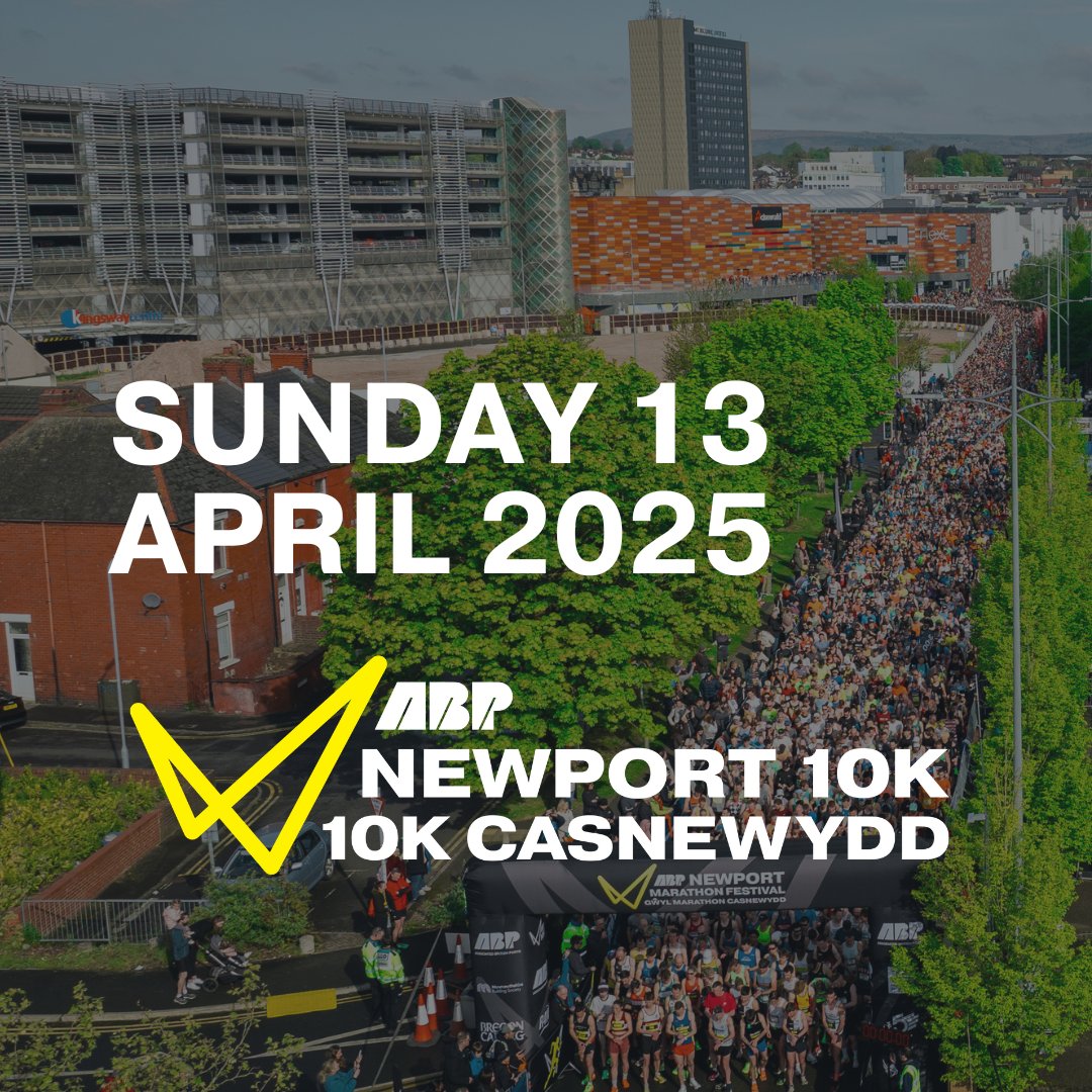 The ABP Newport 10K will return as part of the ABP Newport Marathon Festival on Sunday 13 April 🥳  

Registrations are opening along with other races in the R4W 10K Series on Thursday 28 November - with early bird and 10K Series bundle deals available!