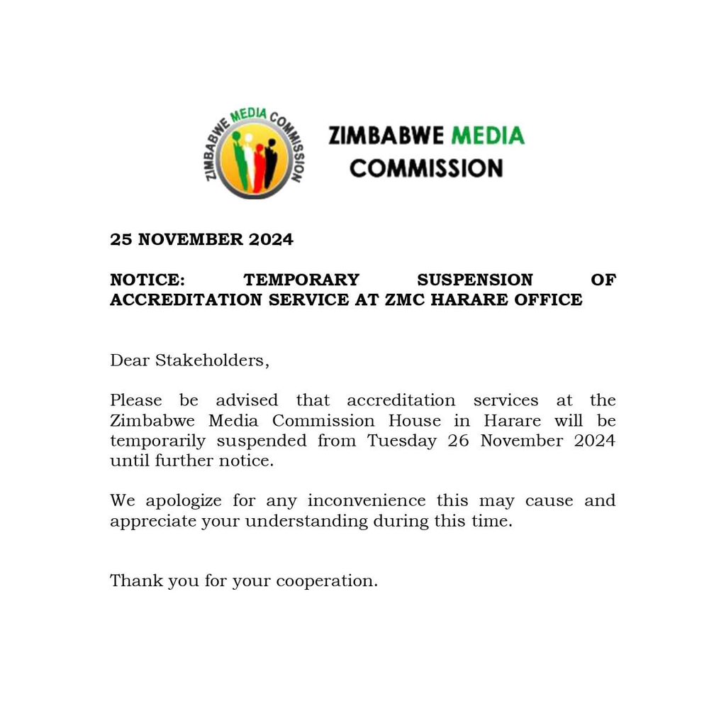 Zimbabwe Media Commission tweet media