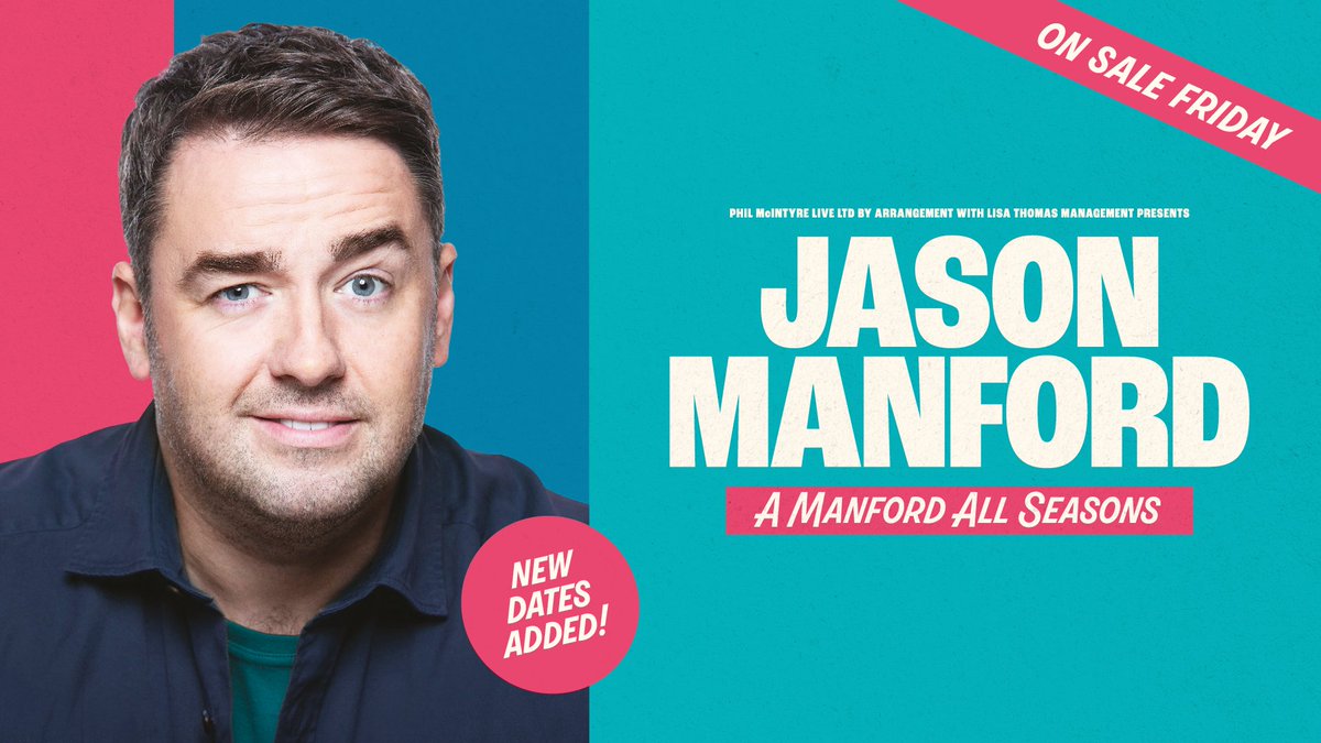 Hull City Hall (@cityhallhull) on Twitter photo NEW SHOW ANNOUNCEMENT: He's on his way back! <a href="/JasonManford/">Jason Manford</a> will return with his smash-hit show next November.
Tickets on sale 10am Friday.
๐ญ Jason Manford: A Manford All Seasons
๐
26 Nov 2025 NEW SHOW ANNOUNCEMENT: He's on his way back! <a href="/JasonManford/">Jason Manford</a> will return with his smash-hit show next November.
Tickets on sale 10am Friday.
๐ญ Jason Manford: A Manford All Seasons
๐
26 Nov 2025