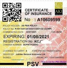 alasirimotors's tweet photo. EVERYTHING YOU NEED TO KNOW ABOUT MOTOR VEHICLE INSURANCE CERTIFICATES IN KENYA

1) Private Car - C certificate 

* Private cars used for social, domestic, pleasure purposes & the owner's business only.

2) Private Motor Cycle - D certificate
 (non fare paying passengers)

* Private Motor cycles & motorized three-wheelers used for social, domestic, pleasure purposes & the owner's business only.

3) PSV Motor cycle - D certificate (fare paying passengers)

* Restricted to public service motor cycles and motorized three-wheelers for carrying fare paying passengers.

4) Commercial Vehicles - B certificate 

* Commercial vehicles used for business such as tractors,worries,trucks,pickups,trailers,institutional & school vehicles & motor trade.

5) PSV - A (Matatu Certificate)
* Restricted to public service vehicles operated as matatus and carrying between 7 and 35 passengers 

6) PSV - A(Bus Certificate)
* Restricted to public service vehicles operated as buses and carrying 36 passengers & above.

7) PSV - A(Taxi Certificate)
* Restricted to public service vehicles operated as taxis

8) PSV - A(Unspecified Certificate)
* This category is for public service vehicles for private & public hire (self-drive and chauffeur driven)

Motor Insurance Sticker Colors
- Kenya. 

1) Motor Private Insurance : Green

2) Motor Commercial : Blue

3) purple : Motor Cycle

4) Orange/yellow : PSV

Call us on : 0727497935 for questions & further clarification