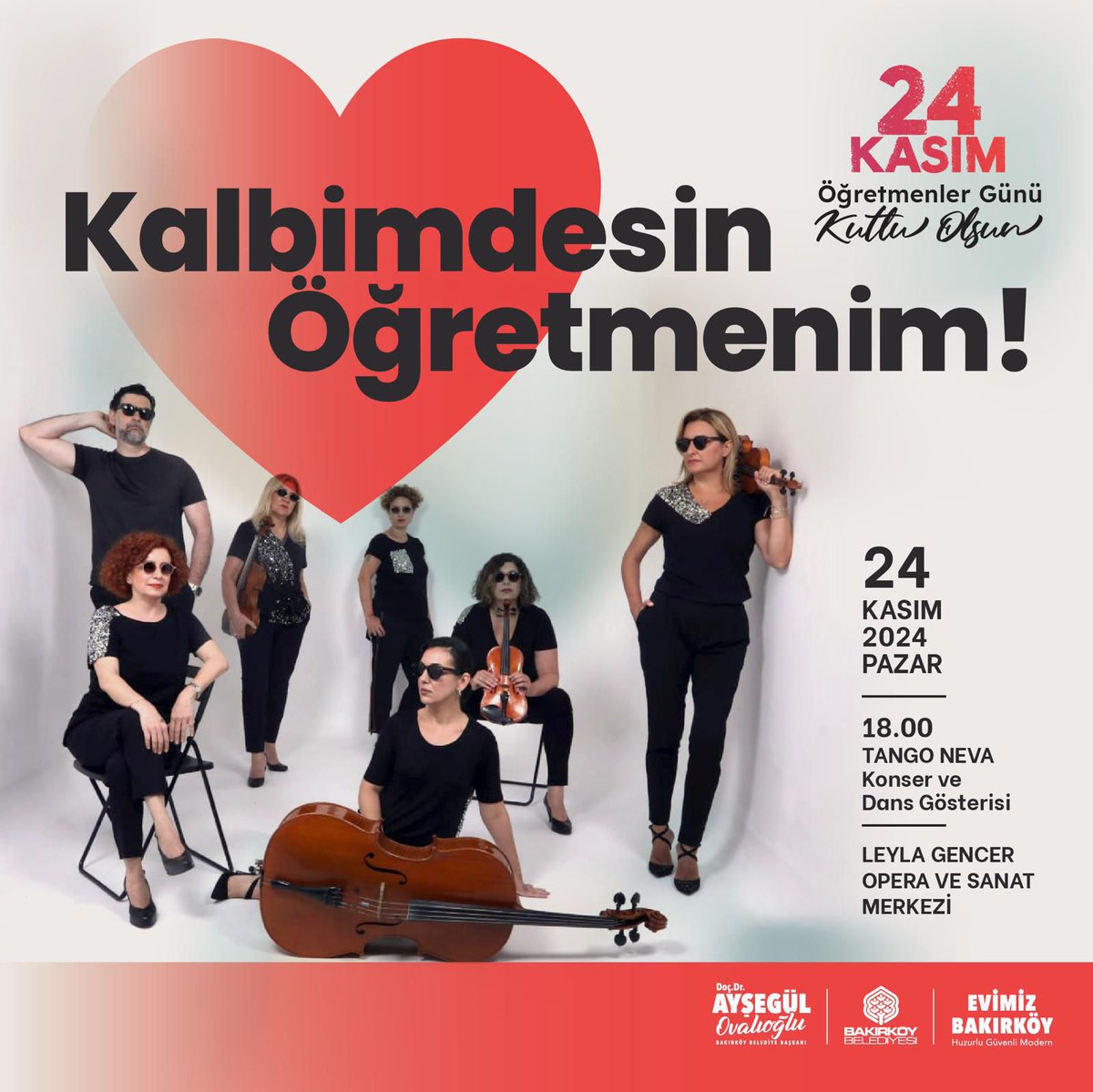 NevaTango's tweet photo. Dün #ÖğretmenlerGünü vesilesiyle Bakırköy Belediyesi'nin #LeylaGencerOSM'de öğretmenler için özel olarak organize ettiği konserde @AliPINAR128'le yer aldık. Bu onuru bize yaşattığı için başta Başkan #AyşegülOvalıoğlu'na ve emeği geçen herkese teşekkür ederiz. @bkrbld @AysegulOzOv https://t.co/KTnhJAHeYY