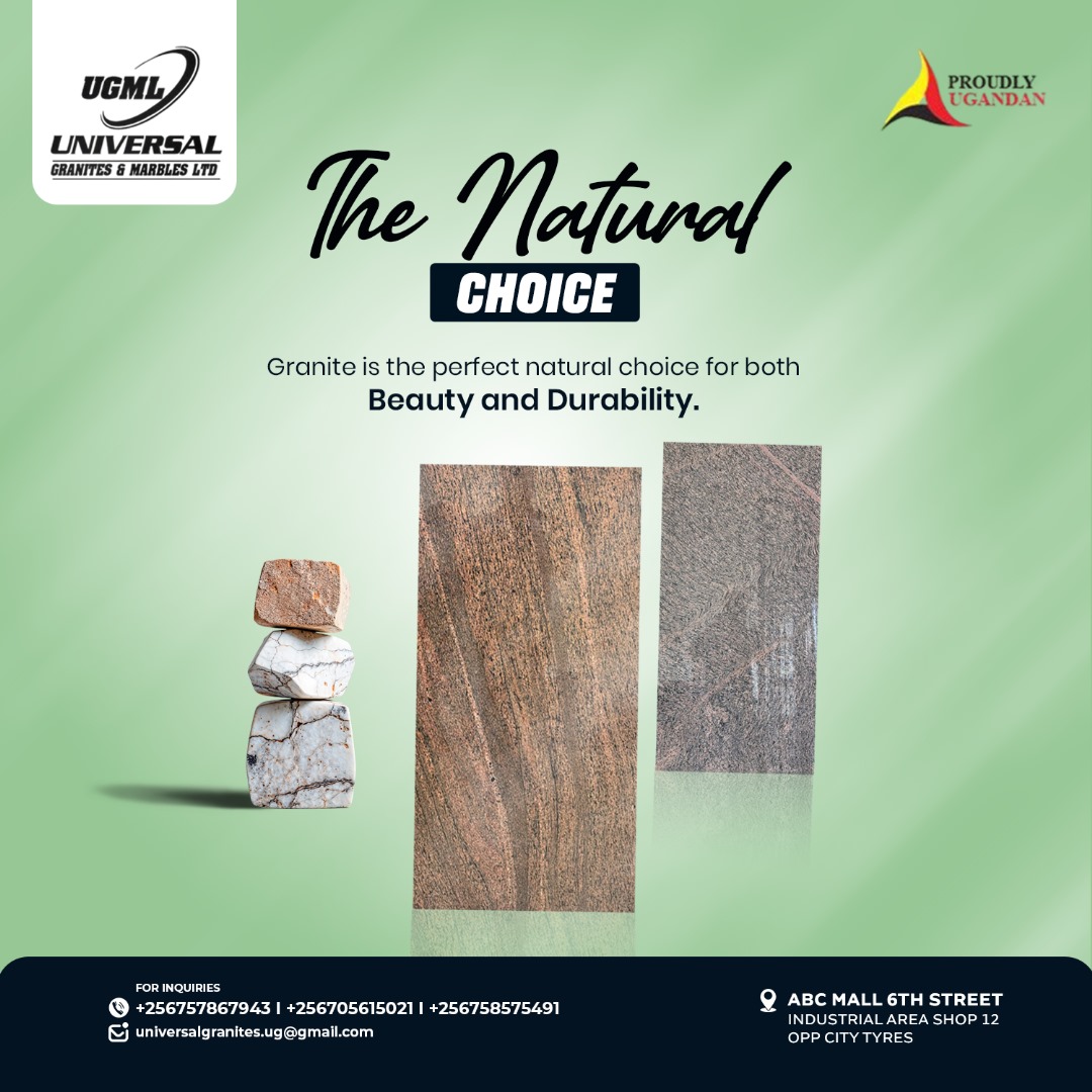 ugmluganda's tweet photo. The Natural Choice
Granite is the perfect natural choice for both beauty and durability.

Address: Abc mall 6th Street industrial area shop 12 opposite City tyres, Kampala, Uganda
Phone: +256 757 867943
Email: universalgranites.ug@gmail.com
#UniversalGranite #graniteperfections https://t.co/fq1c7QosuQ