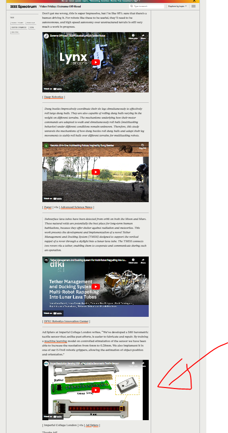 Ad Spiers (@adspiers) on Twitter photo I absolutely LOVE <a href="/IEEESpectrum/">IEEE Spectrum</a>'s Video Friday, so it's really nice that they featured our recent work on barometric tactile sensing! Thanks a lot <a href="/BotJunkie/">Evan Ackerman</a>!
spectrum.ieee.org/video-friday-e…
#Robotics #tactilesensing #machinelearning I absolutely LOVE <a href="/IEEESpectrum/">IEEE Spectrum</a>'s Video Friday, so it's really nice that they featured our recent work on barometric tactile sensing! Thanks a lot <a href="/BotJunkie/">Evan Ackerman</a>!
spectrum.ieee.org/video-friday-e…
#Robotics #tactilesensing #machinelearning