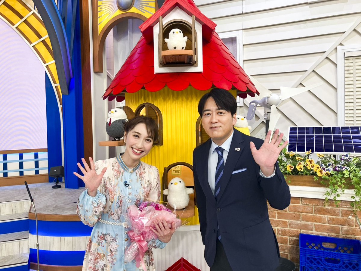 THETIME_TBS's tweet image. 🐣🐣🐣

／
🐥#はいだしょうこ さん１か月ありがとうございました✨
＼

しょうこおねえさんの歌は毎週楽しみでした

また、お絵描きしてくれたり、変顔してくれたりと
朝から楽しい時間をありがとうございました

#thetime_tbs
#thetimeオフショット
#アズミ #安住紳一郎
@haida_staff