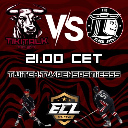 TikiTalk (@tikitalk2010) on Twitter photo Our ECL Elite season starts today!
🕙-21.00 CET
📺-twitch.tv/pensasmiesss
🆚 <a href="/BlackJacksEASHL/">The Black Jacks</a>
#ECLWinter25 Our ECL Elite season starts today!
🕙-21.00 CET
📺-twitch.tv/pensasmiesss
🆚 <a href="/BlackJacksEASHL/">The Black Jacks</a>
#ECLWinter25