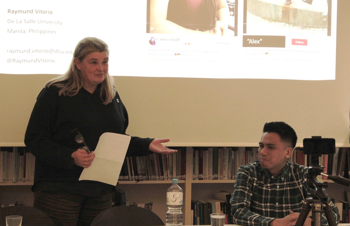 Impressions from Raymund Vitorios #AuerbachLecture "#AuPairsInGermany. Contesting Precarity through the Mediatization of Emotions and Lived Experiences of Filipino Au Pairs in Germany", together with host Anne Storch