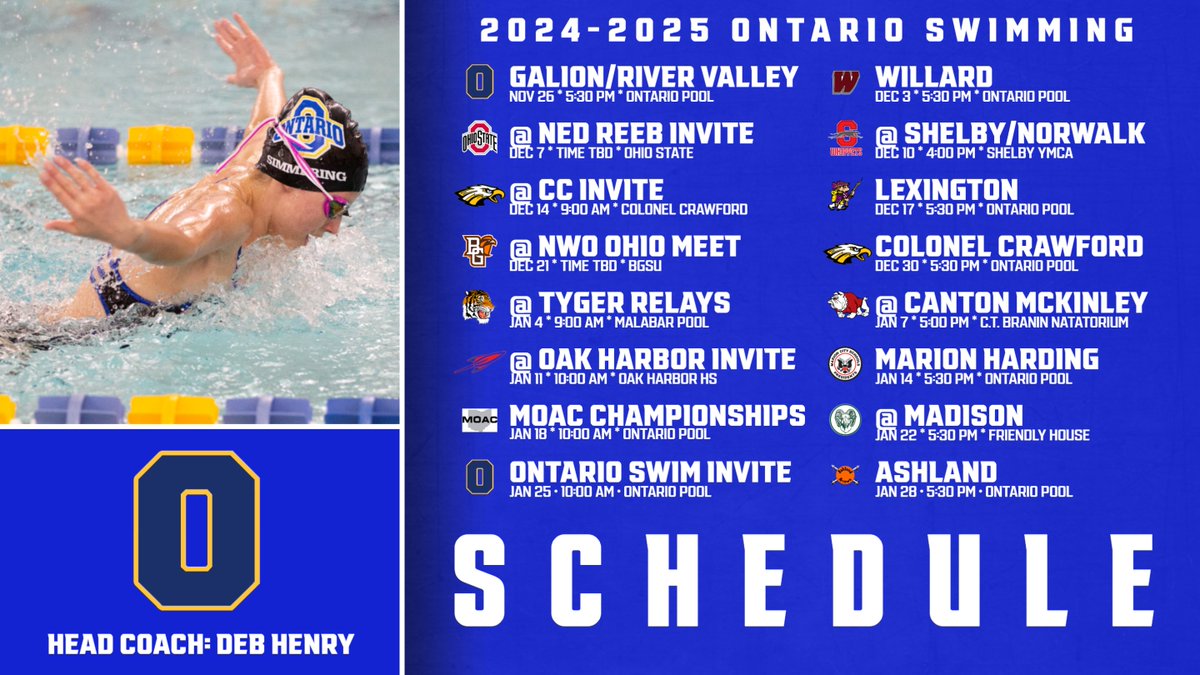 DUCK SEASON!  Mark your calendars as Ontario Swimming hosts 8 events this season #GoodLuckWarriors
