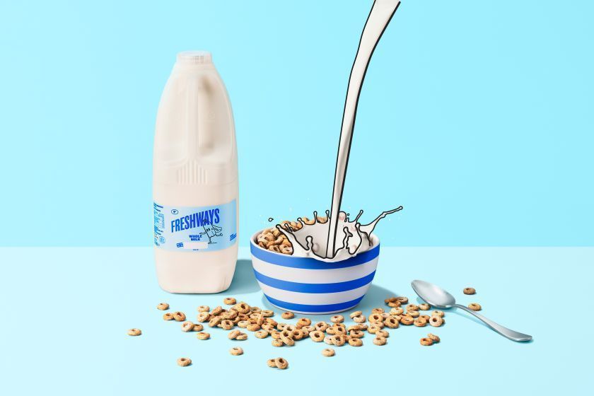 creativeboom's tweet image. Freshways milk rediscovers its identity with White Bear 👀 buff.ly/3AXXaak