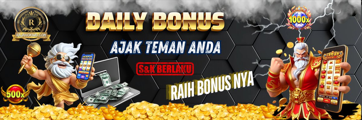 Yth Member setia RAJAHOKIWD AYO TUNGGU APALAGI !! 
RAIH BONUS DARI AJAK TEMAN ANDA !! RAIH KEUNTUNGAN SEBANYAK MUNGKIN !!!
S&amp;K BERLAKU
Segera DAFTAR kan diri anda hanya di RAJAHOKIWD :
Link Resmi : rajahokiwd.com
Link Alternatif :linkr.bio/RajaHokiWD
*
#rajahokiwd