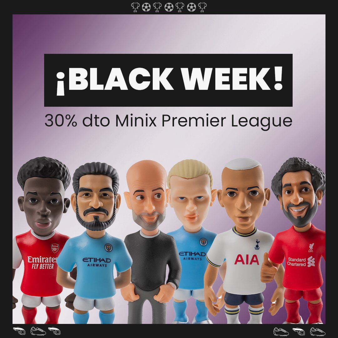 ⚽️🔥 ¡Black Week en Banbo Toys! 🔥⚽️
30% Dto. en Minix Premier League
banbotoys.com/equipos/premie…
Tus leyendas favoritas te esperan. Ficha tu estrella y lleva a casa un campeón.
⏳ Oferta por tiempo limitado. ¡Corre antes de que se agoten!

#BlackWeek #MinixPremierLeague #BanboToys