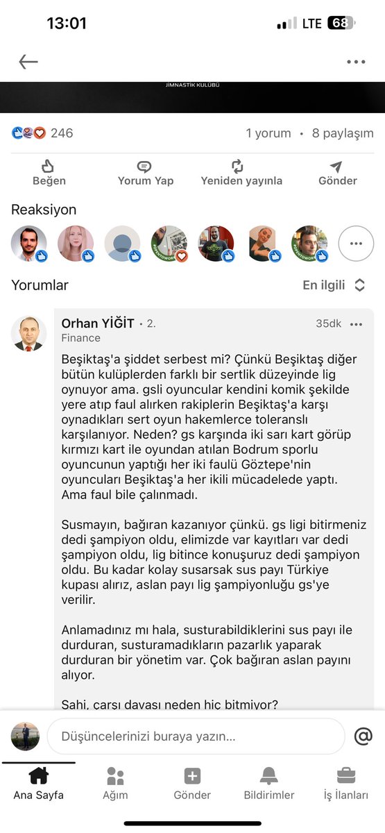 Orhan abim çok haklısın da yeri mi aq...
