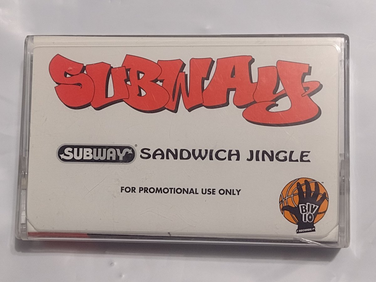 TheRyanSheriff's tweet photo. @SUBWAY Hey Subway I found a cassette that has a jingle you used to use back then. https://t.co/xOf7R1Bi7o