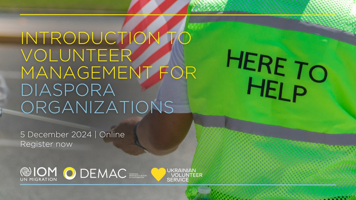 Join us for a workshop tailored for diaspora organizations. This online workshop introduces the Volunteer Management Cycle and provides essential tools to recruit, organize, and retain volunteers, fostering sustainable, long-term impact. Register now: demac.org/events/introdu…