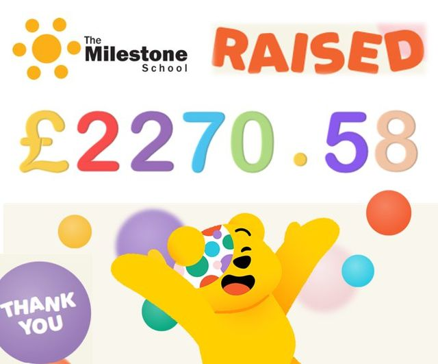 TheMilestoneSch's tweet photo. #Thankyou to #everyone who took part in our @TheMilestoneSch #sponsoredevents for @BBCCiN
Your #outstanding efforts have allowed you to raise an amazing sum this year... well done everyone - your visit from #pudseybear Friday was well deserved.
#makelifelighterforchildren https://t.co/ouY86jNU0Z