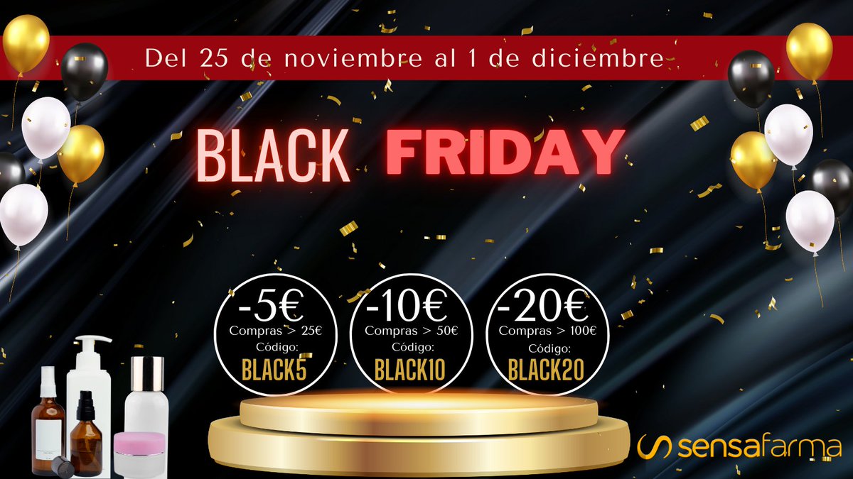 ¡Ya está aquí el #BlackFriday2024 de Sensafarma! 🛒🧑‍💻 Disfruta de cupones con #descuentos para adquirir los mejores productos de #salud y bienestar. Hasta el 1 de diciembre. ¡No esperes más! sensafarma.es/black-friday

#cercadeti 👇