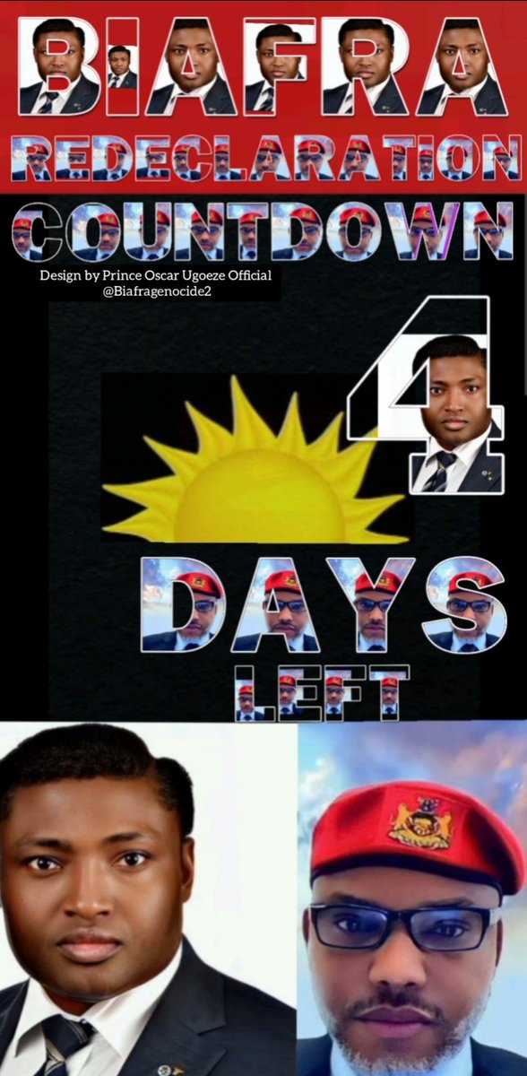 BiafraGenocide2's tweet photo. 4
DAYS
LEFT
#Biafra #Redeclaration #ConventionFinland #29thNovember2024 https://t.co/dzQbdlAJbJ