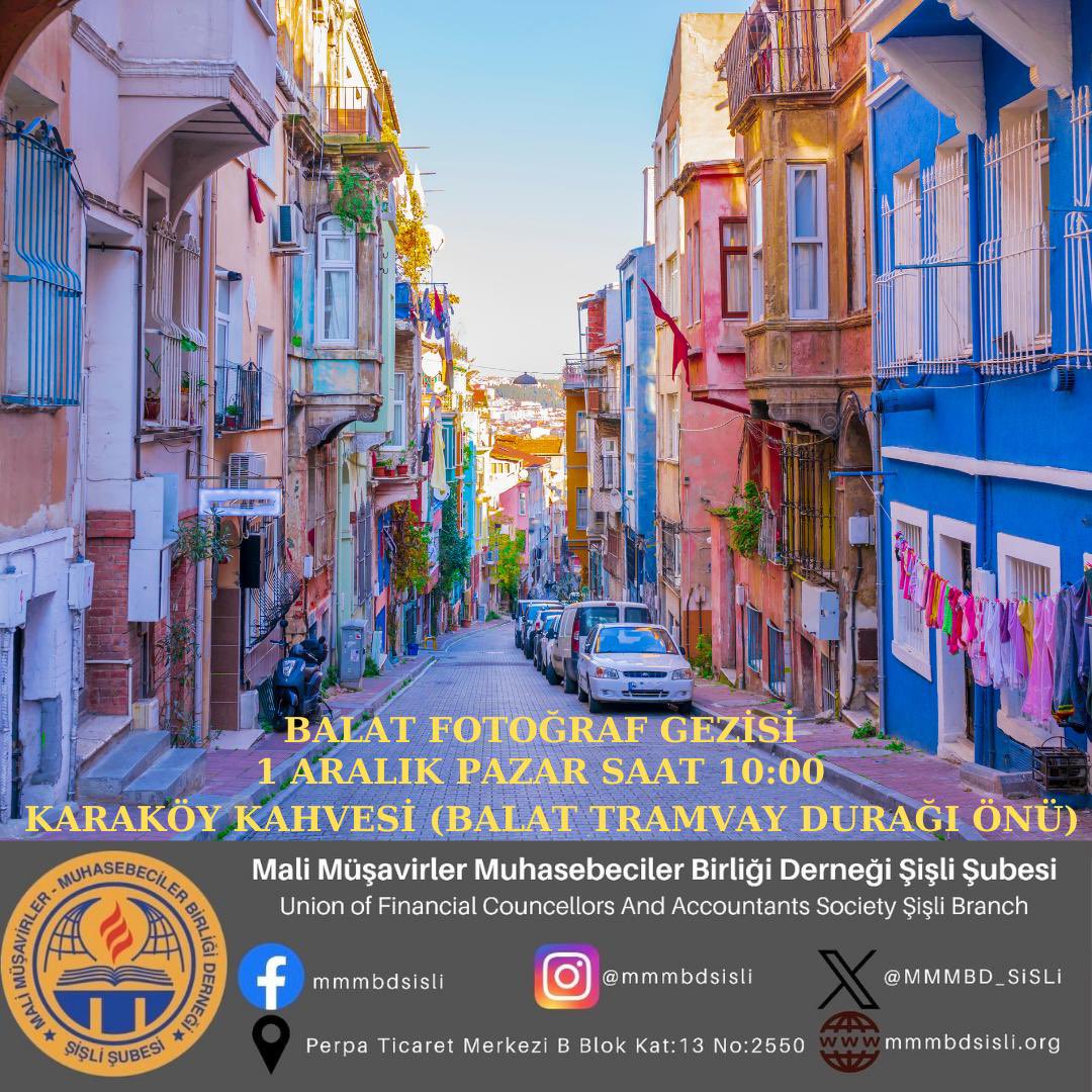 Profesyonel Fotoğraf Sanatçılarımız rehberliğinde, İstanbul Balat'ta keyifli fotoğraf gezimize davetlimizsiniz.

İrtibat telefon: 0532 432 90 81

Tarih: 1 Aralık Pazar günü 
Saat: 10.00
Yer: Karaköy kahvesi önünde