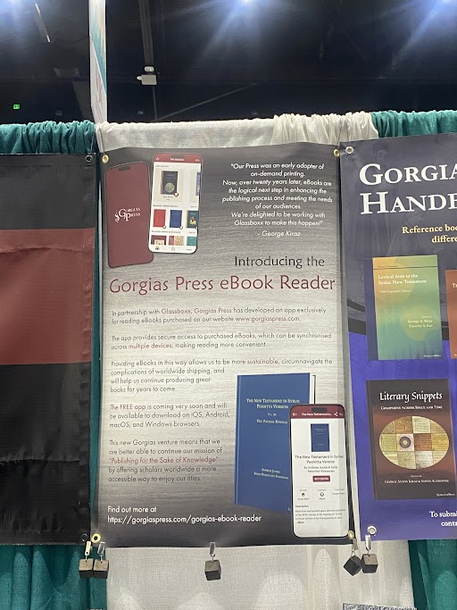 We've loved seeing some of the amazing publishers we work with at #SBLAAR24! <a href="/gorgiaspress/">Gorgias Press</a>