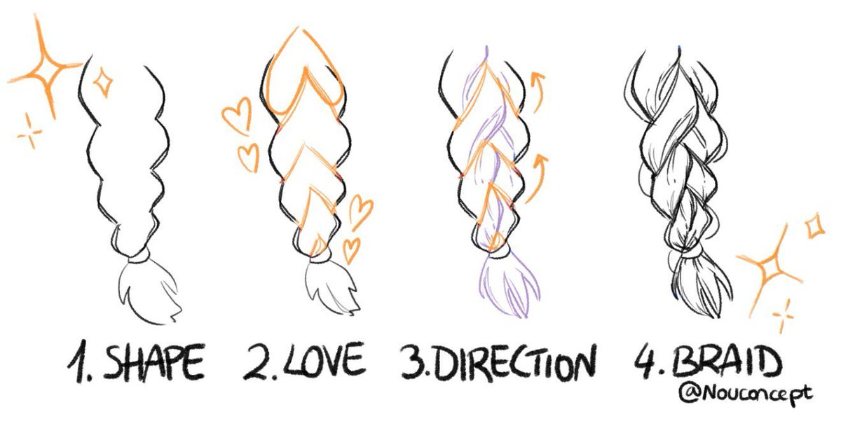 🎨 And more silly tips for drawing braids, flowers, lineart and wings! 👊🧡 