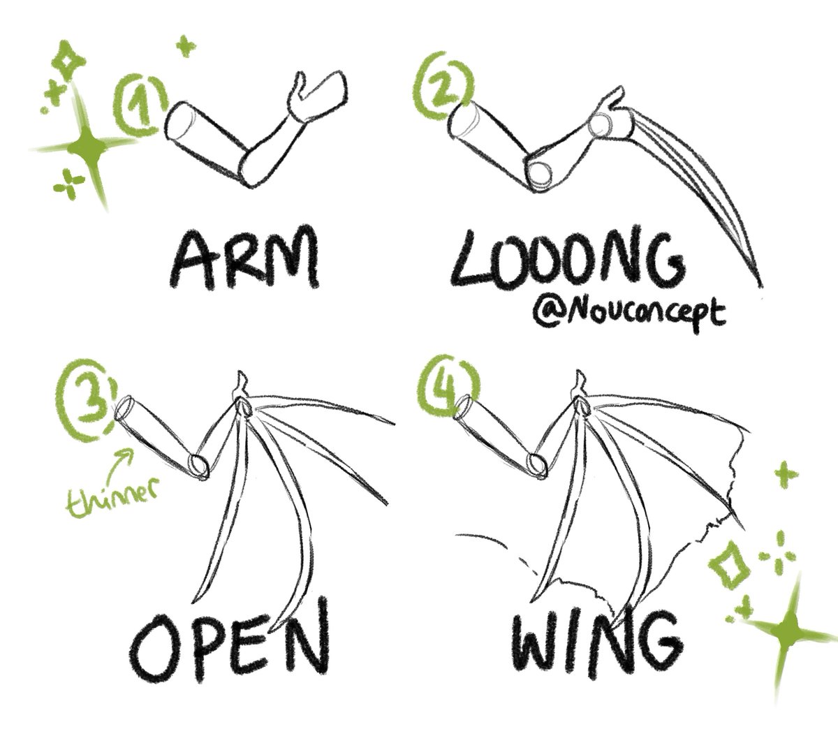 🎨 And more silly tips for drawing braids, flowers, lineart and wings! 👊🧡 