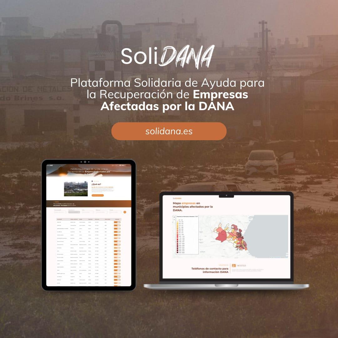 🤝 Colabora con #Solidana, un portal solidario para ayudar a empresas afectadas por la #DANA creado por <a href="/camara_valencia/">Cámara Valencia</a>, <a href="/camarascomercio/">Cámara de España</a>, <a href="/_minecogob/">Economía, Comercio y Empresa</a>, <a href="/minturgob/">Ministerio de Industria y Turismo</a> y <a href="/generalitat/">Generalitat</a>.

Te explicamos aquí cómo colaborar: solidana.es