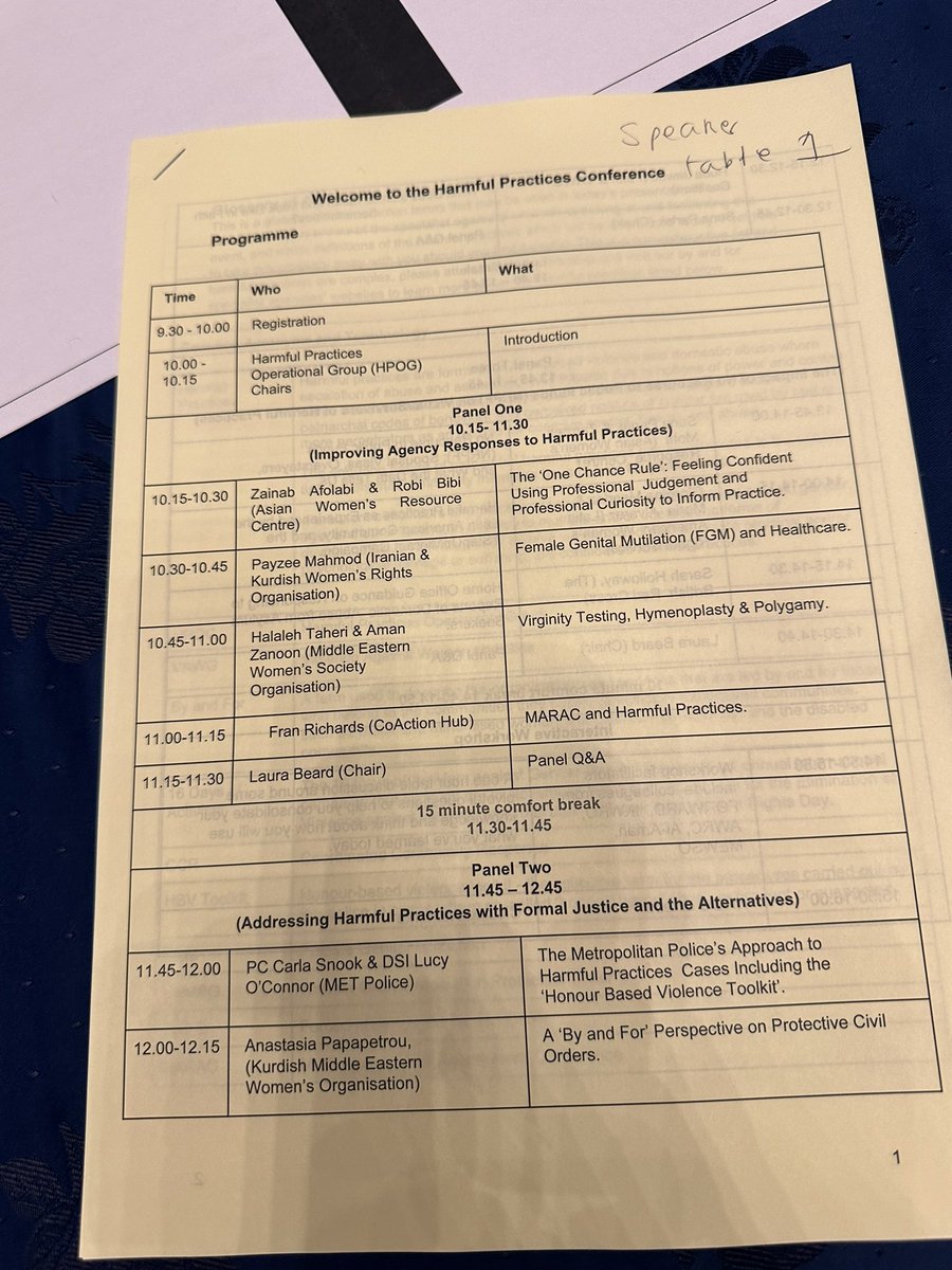 We are kicking off our two week focus for #16DaysOfActivism2024 by speaking at the Harmful Practices Conference at Kensington and Chelsea town hall #domesticabuse #HarmfulPractices #intersectionality #VAWG