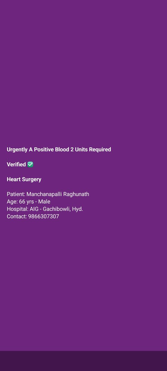 DineshJupalli's tweet image. 1. Require AB+ve blood units for liver transplant. Patient Name: Santanu Mohapatra
Admitted: Medicover hospital, Hitech City branch. 
Contact details: Bishnu, 9438630324

2. 👇

#Bloodrequirement #Bloodrequired @BloodDonorsIn
@BloodDonorsHyd #INDvsAUS #IPLAuction2025