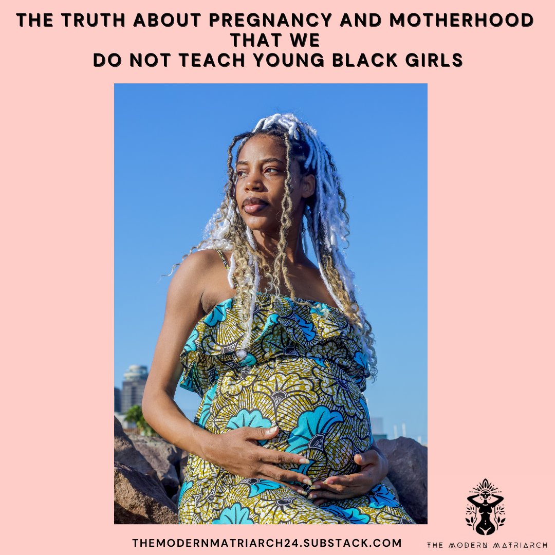 michelle_mystiq's tweet photo. The Truth About Pregnancy And Motherhood That We Do Not Teach Young Black Girls

Motherhood is often idealized as a natural, joyful experience. Young girls are taught to romanticize pregnancy and view it as a defining milestone of womanhood. It is often romanticized in popular culture—a dreamy world of glowing pregnancies, Instagram posts of extravagant baby showers and push presents, perfectly dressed toddlers, and fulfilled women basking in the glow of family life. But this narrative is far from the reality many women face, especially black women.

Many women are blindsided when they face the harsh truths of maternal life. Some are naively convinced that having a child will solidify their partner's commitment, only to face disillusionment when the relationship doesn't withstand the realities of parenting. This is further compounded by the lack of conversation around healthy relationships, personal agency, and informed decision-making in black families that many young women experience, often feeling pressured into certain roles without the necessary guidance. 

Conversations around the truth of pregnancy and motherhood are riddled with silence, leaving young girls unprepared for the physical, emotional, financial, and social toll of pregnancy and motherhood.  

This article aims to shed light on the truths about motherhood that society fails to teach young black girls. It’s time we have an honest discussion about these truths and empower young black women to make informed decisions.

Key themes include:

1. Historical Context of Black Motherhood: Black women have been denied autonomy over their families and reproductive choices since slavery and colonization, when our reproduction was an integral part of the economy. These historical narratives have evolved but remain visible in modern discourse.
   
2. Lack of Support and Respect for Mothers: Motherhood is one of the most undervalued roles in society, despite being foundational to its survival. This lack of respect and society’s punitive attitude toward women for having sex and getting pregnant translates into inadequate support structures—be it paid parental leave or affordable childcare.

3. Trauma in Childbirth and Poor Healthcare: Black mothers face higher risks of complications due to systemic racism in healthcare, often experiencing dismissal and mistreatment.

4. Postpartum Depression: In order to help people understand postpartum depression, I often use the analogy of a demanding, unpaid, and relentless job where there are no breaks, no holidays, and no sick days. Postpartum depression, in this analogy, is the burnout that comes from trying to meet impossible expectations while having no support system or self-care relief in place. Just as an overworked employee in a high-stress environment might become irritable, exhausted, and disengaged, so too do new moms.

5. Relationship Challenges and Changes: The transition from partners to parents often reveals cracks in the foundation of relationships. Unfortunately, women often bear the brunt of this transition, especially within traditional or patriarchal frameworks where childcare and domestic responsibilities disproportionately fall on their shoulders. Society often fails to prepare couples for the strain pregnancy can place on their relationship, leaving gaps that some men fill through infidelity and other destructive forms of escapism like substance abuse as a misguided coping mechanism.

6. Financial Constraints and Career Setbacks: Raising a child requires substantial resources, including housing, healthcare, education, childcare, and daily necessities, all of which add up to a heavy financial burden. For black mothers, the intersecting realities of the racial wealth gap and the gender pay gap further complicate these challenges, often leaving them in a precarious economic position. Society often views caregiving as a private responsibility rather than a shared societal duty, leading to insufficient resources for mothers. 

7. Deadbeat Fathers, Broken Homes, and the Gaslighting of Black Moms: In many black cultures and families, neglect of parental responsibilities by men is not actively condemned, which is what perpetuates the cycles of them abandoning their responsibilities. Toxic masculinity normalizes selfish behavior in men, allowing them to feel entitled to avoid parenthood while leaving their partners to bear the full burden of pregnancy and parenting. Society does not recognize and celebrate the labor, sacrifices, and resilience of custodial parents who stayed and did the work. What you will be met with instead is ridicule and insults about being a single mother. 

8. The #CenteringBlackMothers Movement: Advocates for systemic change to address disparities in maternal healthcare, economic support, and societal perceptions, while fostering community and policy reform.

9. Consideration of the 4B Movement: For generations, black women have been expected to uphold families and communities at their own expense, often enduring emotional, physical, or financial abuse under the guise of loyalty. The high economic and emotional costs of raising children, along with the lack of institutional support for mothers, make this an intentional form of resistance.

In conclusion, the article calls for systemic reforms, honest education about motherhood, and collective efforts to support and empower black women. y addressing these truths and advocating for systemic change, we can create a future where young girls are empowered to make informed decisions about their lives and where black mothers receive the respect and support they deserve.

You can read the full article here: https://t.co/iMJ9TmrWJw

I would like to personally get involved in addressing the critical gaps in knowledge often overlooked in traditional education for the next generation of black girls by partnering with nonprofits, schools, and community groups working with young black girls on related issues. If you know or work with such an organization do not hesitate to reach out. Together we can equip young black girls with the knowledge and power to rewrite their narratives.