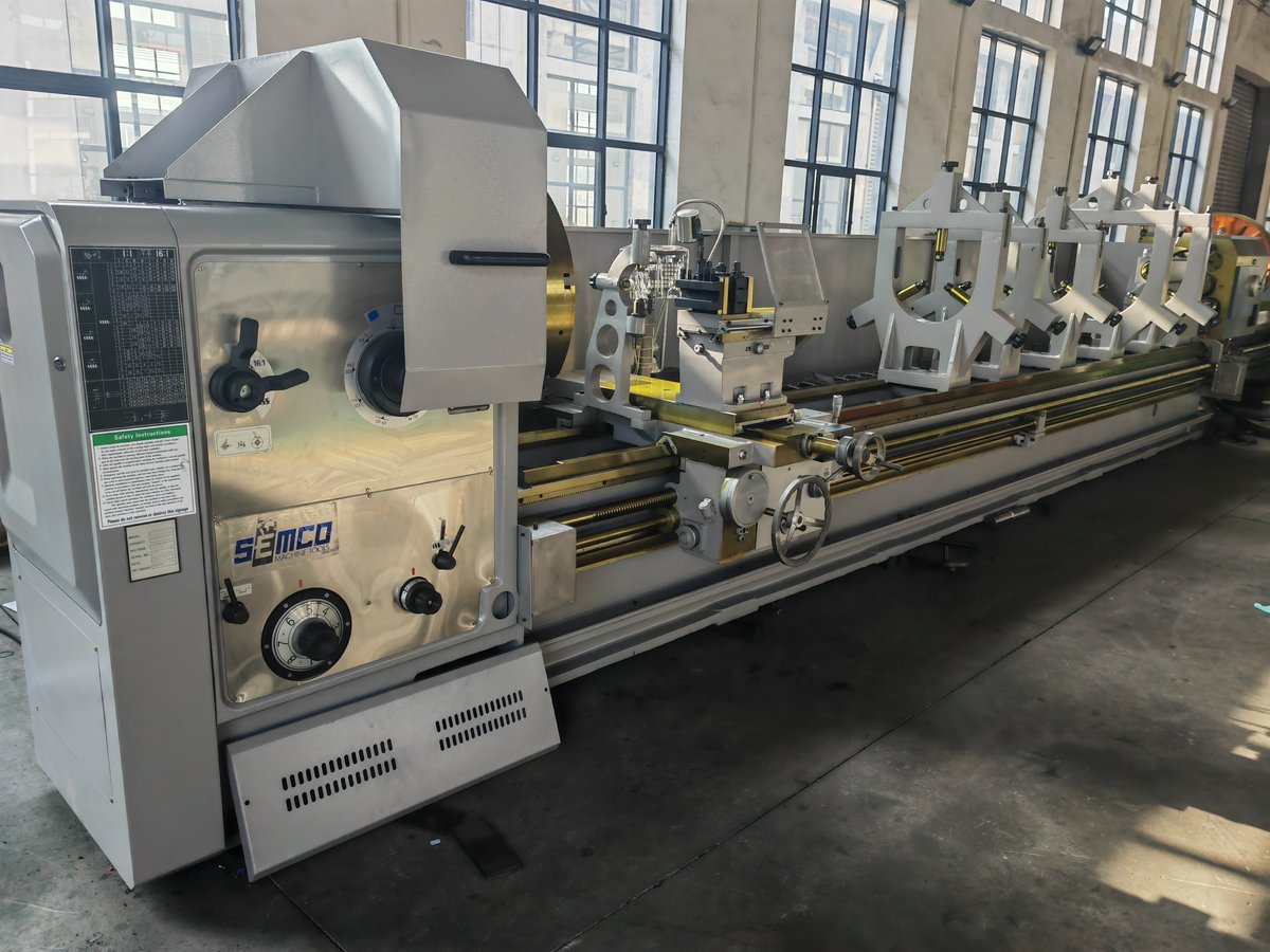 AjaxIntl's tweet photo. New Semco L1000 x 6000 Centre Lathe ready for delivery to its new home.
Will turn a shaft 6M long by 700mm all for under £ 60K https://t.co/nmrYosKDFI