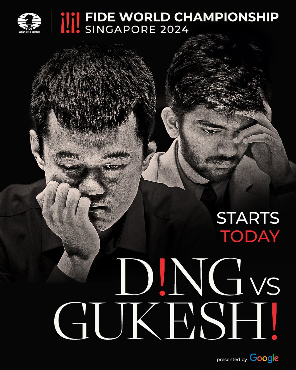 SecretSmartChss's tweet image. Cheering for GM Gukesh Dommaraju at the 2024 FIDE World Chess Championship!
Wishing him victory as he faces off against GM Ding Liren in Singapore!
India&apos;s youngest-ever Challenger is making history!
#FIDEWorldChess #Gukesh #IndianChess
Best Wishes,
SecretSmart Chess Academy ♟️