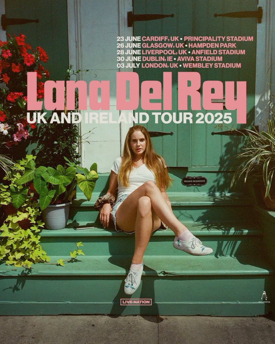 Lana Del Rey a annoncé une tournée des stades au Royaume-Unis et en Irlande l’été prochain ✨