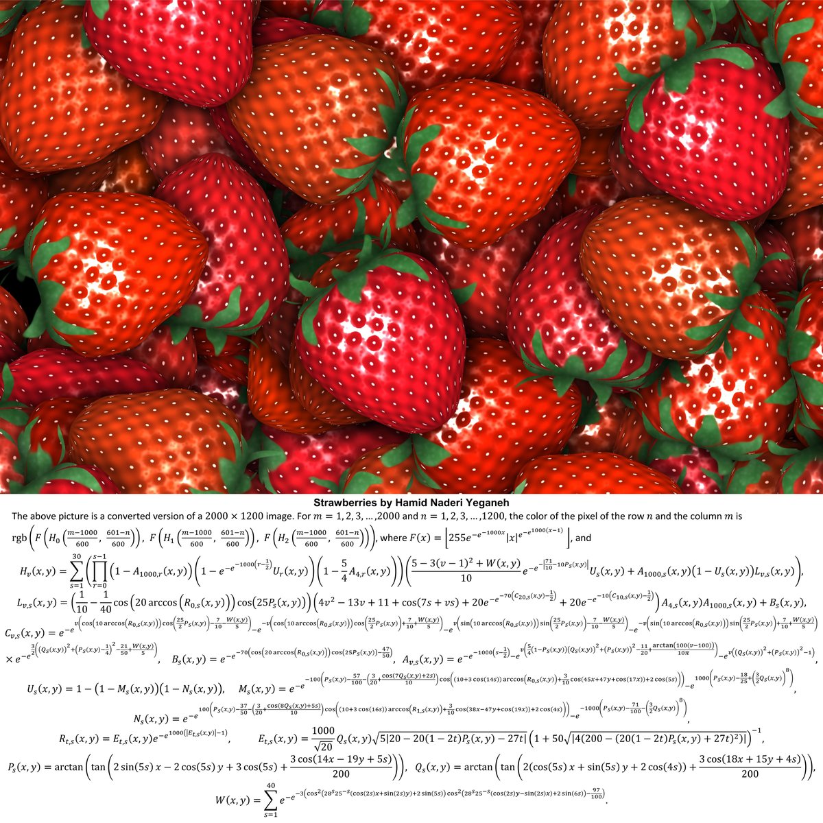 naderi_yeganeh's tweet image. I drew these strawberries with mathematical equations.