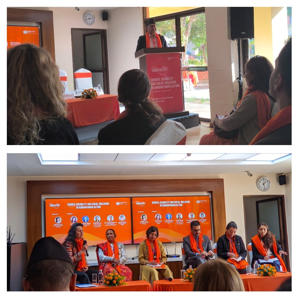RuchiThapaa's tweet photo. #NoExcuse Today marks the beginning of 16 days of Activism. Attending event organized at UN with panel discussion of esteemed representatives from diverse work fraternity with 1 key message 'Disaster preparedness integrating GEDSI is core of humanitarian response' @IOMnepal https://t.co/z1f6ml1Q9X
