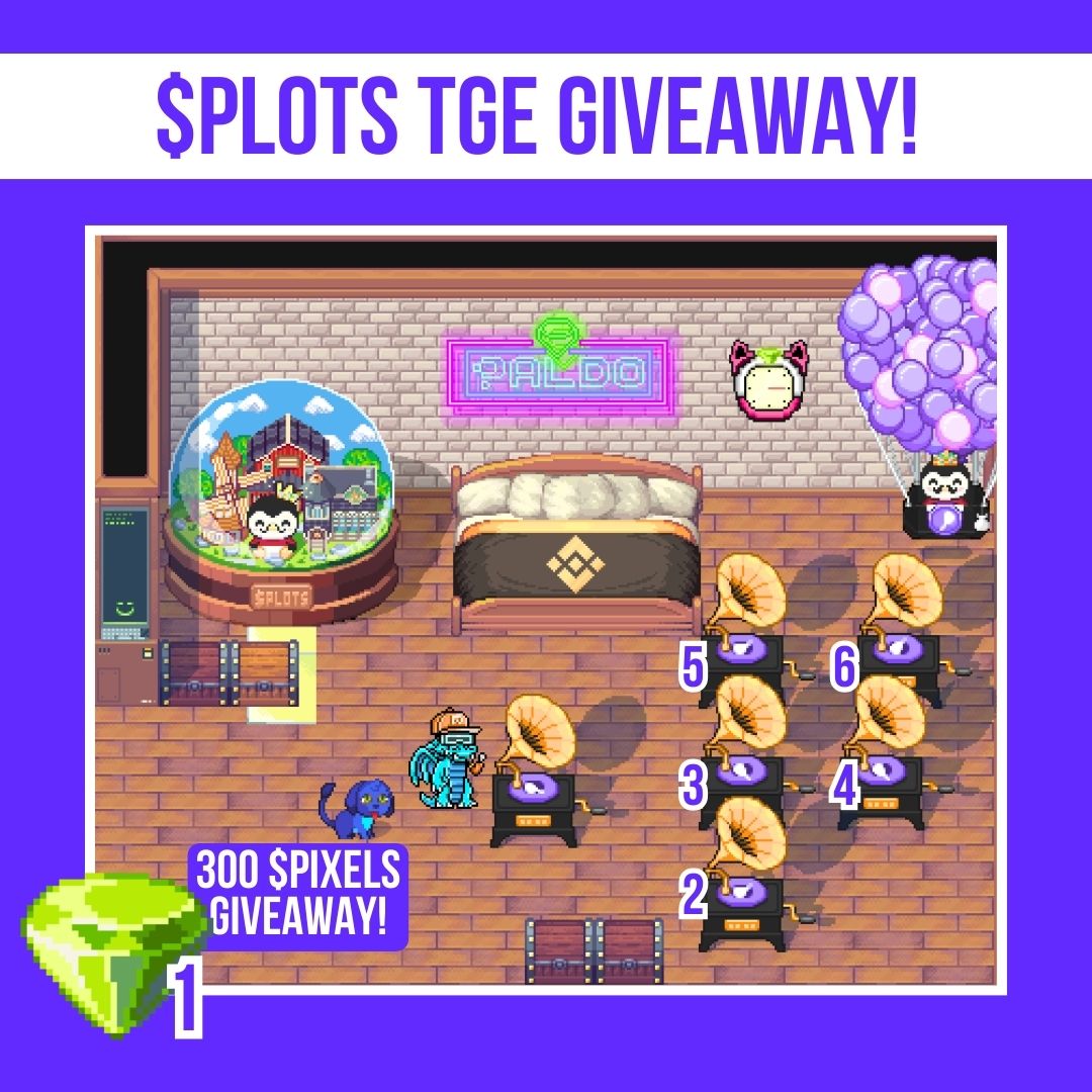 neal_ax's tweet photo. 🚨Giving away 300 $pixel &amp; some Plots UGCs to celebrate Plots Finance TGE! 🚨

How to win
1️⃣Must follow @plotsfinance and @neal_ax
2️⃣Tag 3 friends
3️⃣Like, retweet, bookmark

➡️ Trade/buy $PLOTS on MEXC https://t.co/R0Oqin8G1U
(starts at 9pm PHT / 8am EST)

⌛3 winrs of 100 $pixel https://t.co/fcK5NVfrQS