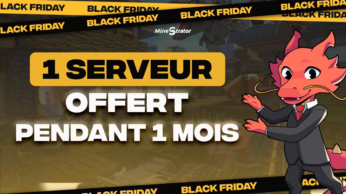 #CONCOURS
🎉 Gagne un SERVEUR DE JEU de TON CHOIX grâce à <a href="/minestrator_/">MineStrator</a>  ! 🚀

❤️ Follow <a href="/StreamRunnersFR/">StreamRunners - Réseau social des streamers</a> &amp; <a href="/minestrator_/">MineStrator</a> 
🔄 RT + Like ce post
💬 Commente quel jeu tu utiliserais pour ton serveur (ex : Minecraft, Ark, Garry's Mod...)

💥 Profite de leur avant-première Black