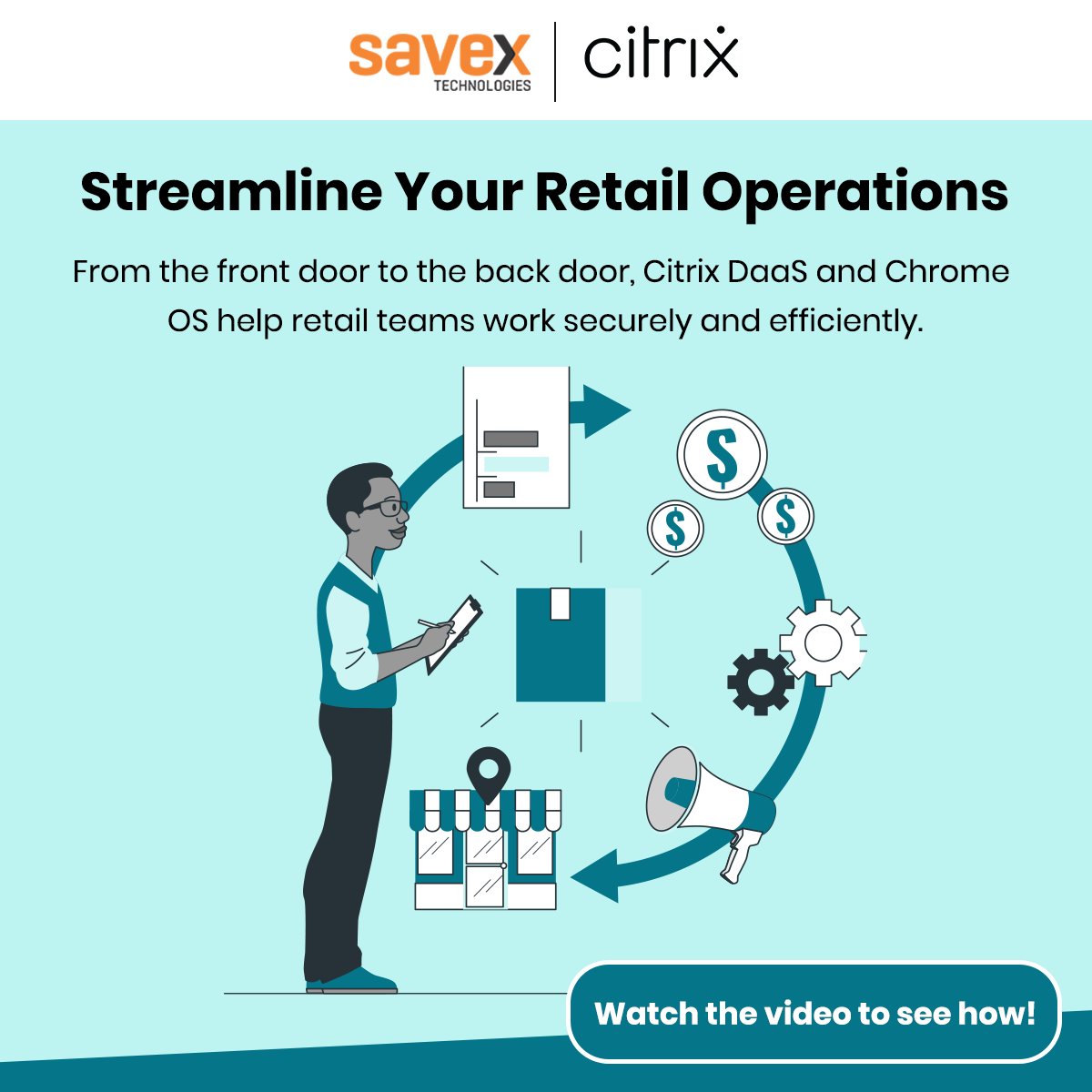 SavexTechnology's tweet image. Simplify and secure your retail operations with Citrix DaaS and Chrome OS! Empower hybrid workstyles, protect apps and PII, and streamline your IT experience. Watch now: citrix.com/platform/citri…

#RetailInnovation #HybridWork #SecureOperations #CitrixDaaS