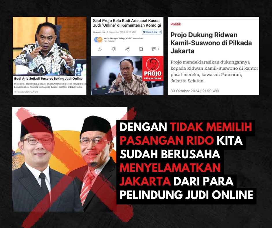 Penyair_Berdiri's tweet photo. Dalam Hal ini
PROJO ialah Pro Judi Online ?
😭

R1DO Sak1t1 Jendes
ARA SARA for R1DO
Jendes Tolak R1DO
JudOL for R1DO

#R1DO_N1STA_JENDES https://t.co/npSu4Wmxni