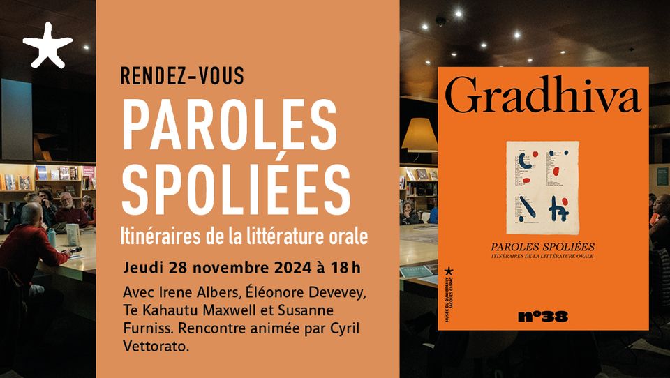 quaibranly's tweet photo. #SalonDeLecture 📚️
📢 Le prochaine numéro de #Gradhiva arrive !
🗣️ Rendez-vous le jeudi 28 novembre pour une rencontre autour du prochain numéro de la revue du #QuaiBranly intitulé « Paroles spoliées, Itinéraires de la littérature orale ».
👉️ https://t.co/NXT6Dz0Thl https://t.co/72dOBnZgkn