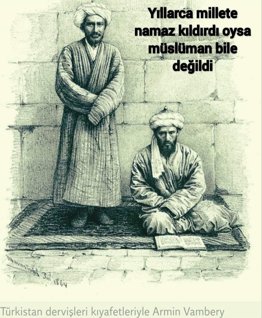 didemyvzylmz's tweet photo. Ünlü Yahudi İngiliz Casus Arminius Vambery ( Reşid Paşa ) Londra'da yayınladığı günlüklerinde ;

"TÜRK'ler mert, saf ve güvenilir insanlardır. Bilhassa dini ve manevi bahislerde kimsenin yalan söyleyeceğine asla ihtimal vermezler. Kandırmamız hiç zor olmadı..." demiştir.

Yıllarca millete namaz kıldırmıştı oysa Müslüman bile değildi !!!