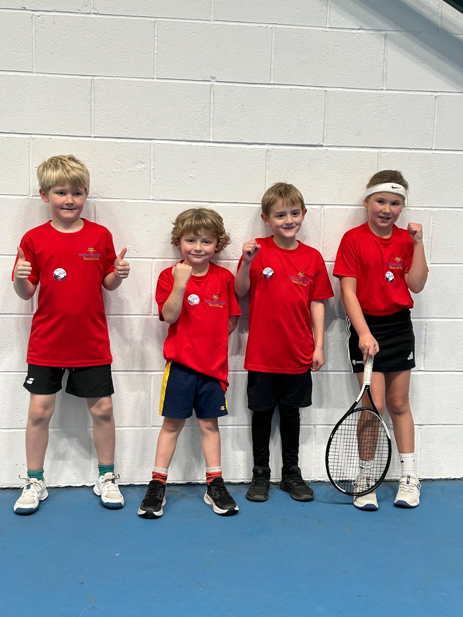 Well done to the Thongsbridge Mini Red Team Tennis quartet- runners up this weekend!💪 #yorkshiretennis