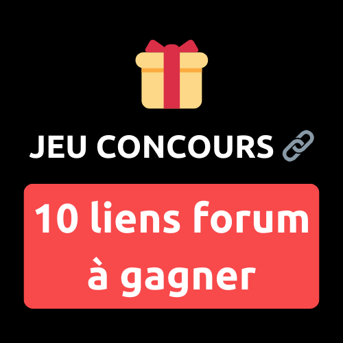 🎁 Jeu concours ! 🎁 #SEO
➡️ Tentez de gagner un pack de 10 liens forum (ninjalinking) d'une valeur de 220€ HT
➡️ Pour participer, Retweet + Follow <a href="/ninjaforumfr/">Ninjaforum.fr</a>
➡️ TAS le 29/11/2024 : 1 gagnant sera désigné